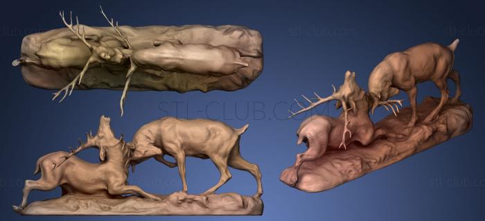 3D model Fighting Raindeer (STL)